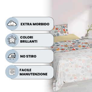 COMPLETO LETTO FANTASY SINGOLO - 100% MICROFIBRA