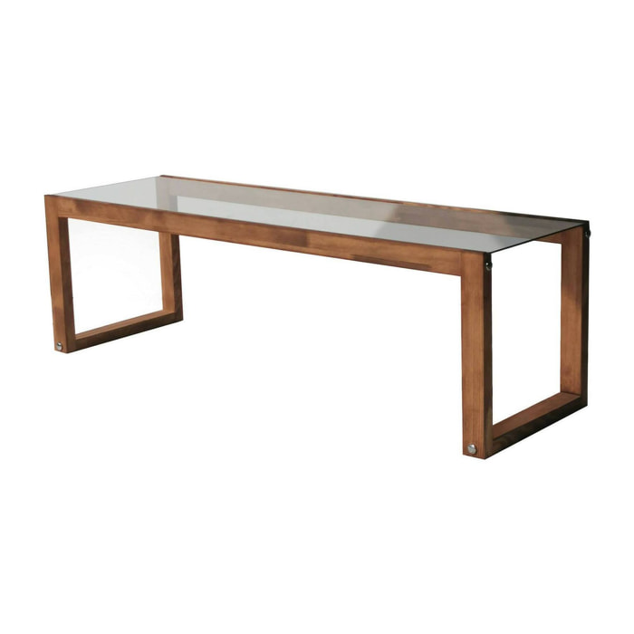 Mobile porta TV Nanauk, Credenza da soggiorno, Armadio basso per TV, Base parete attrezzata, 130x40h40 cm, Quercia