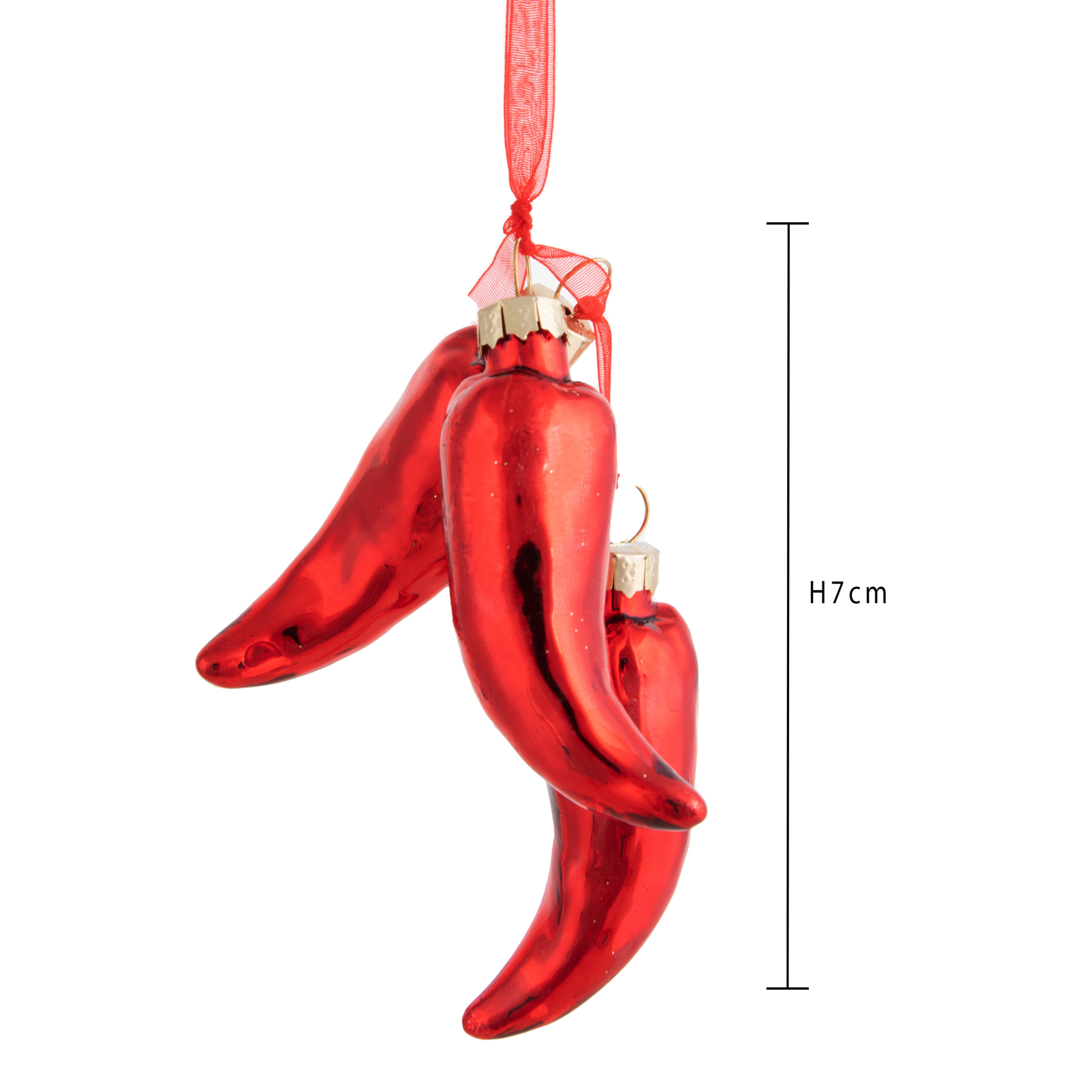 Peperoncino - Pezzi 2 - Colore Rosso - 2,6x7Hx2,6cm - Bianchi Dino