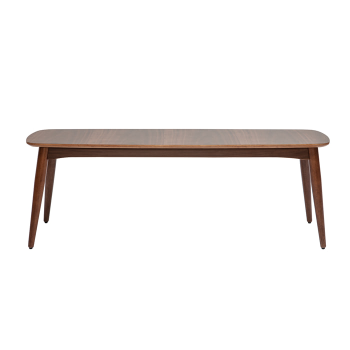 Banc vintage bois foncé noyer L130 cm NORDECO