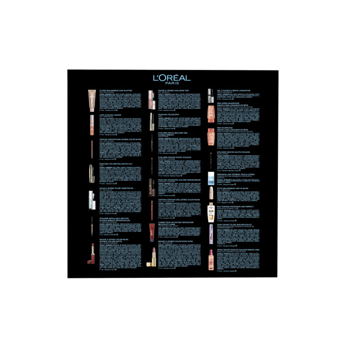 Calendrier de l’Avent L’Oréal Paris 2026 coffret beauté avec 24 produits de maquillage, de soin hydratant et de soins capillaire