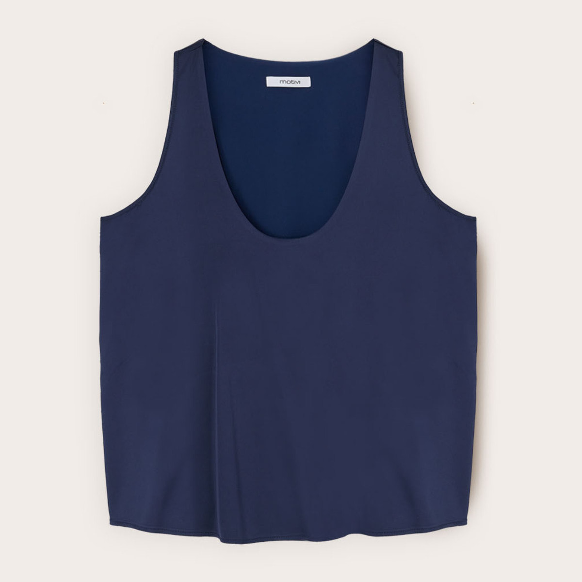 Motivi - Top in raso a spalla larga - Blu