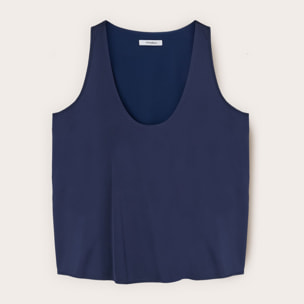 Motivi - Top in raso a spalla larga - Blu