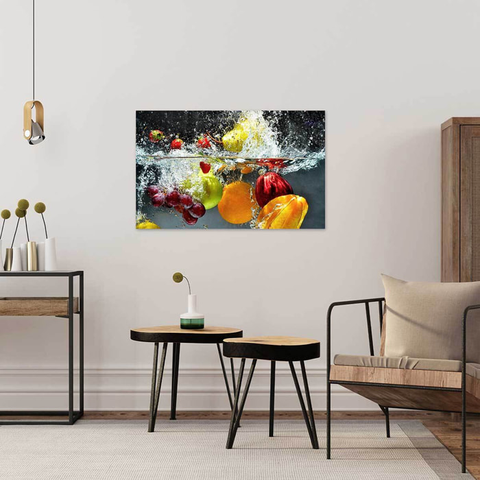 Tableau cocktail de fruits h2o , 80x50cm Toile imprimée