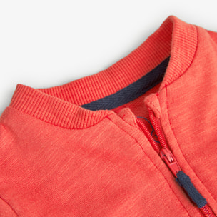 Chaqueta felpa flamÃ© reciÃ©n nacido niÃ±o, estampado, rojo