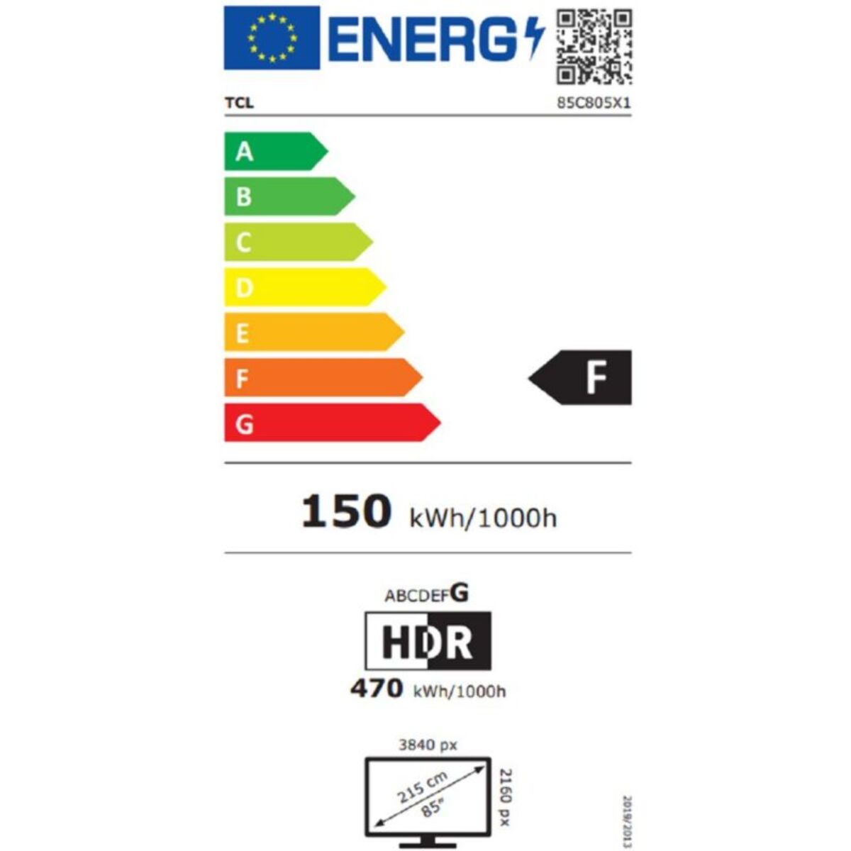 TV QLED TCL Mini LED 85C805