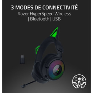 Casque gamer RAZER KRAKEN KITTY V3 PRO NOIR