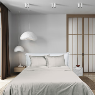 UNO CASA DESIGN Completo Lenzuola in Puro Cotone Garment Washed_No-Stiro_singolo_naturale