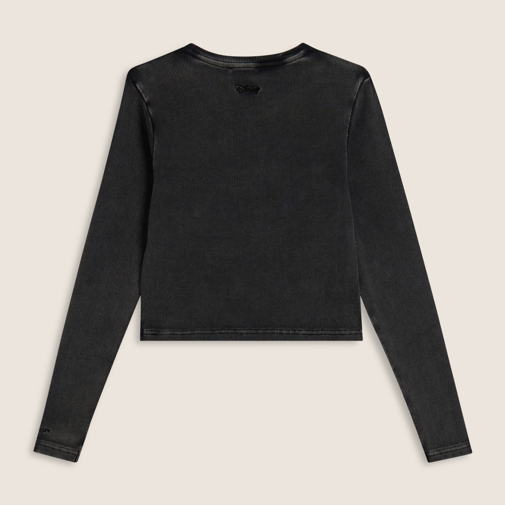 T-shirt cropped da donna a manica lunga con ricami Disney