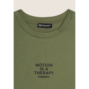 T-shirt da donna oversize in jersey con scritta stampata