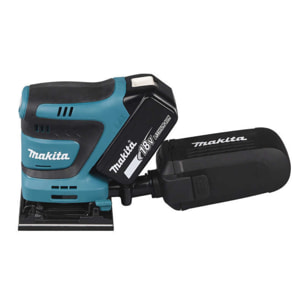 Ponceuse vibrante 18v 112x102 mm-MAKITA - Avec 2 batteries 18V 5,0Ah - chargeur - MAKPAC - DBO480RTJ