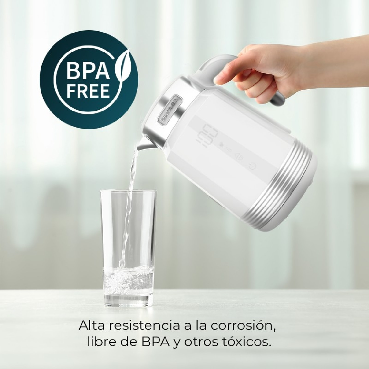 Cecotec Bouilloire ThermoSense 600 Touch White