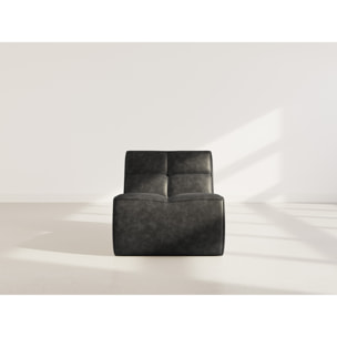 Alya - module d'assise en simili - Noir