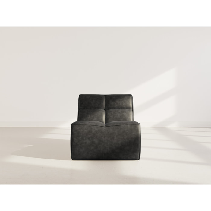 Alya - module d'assise en simili - Noir