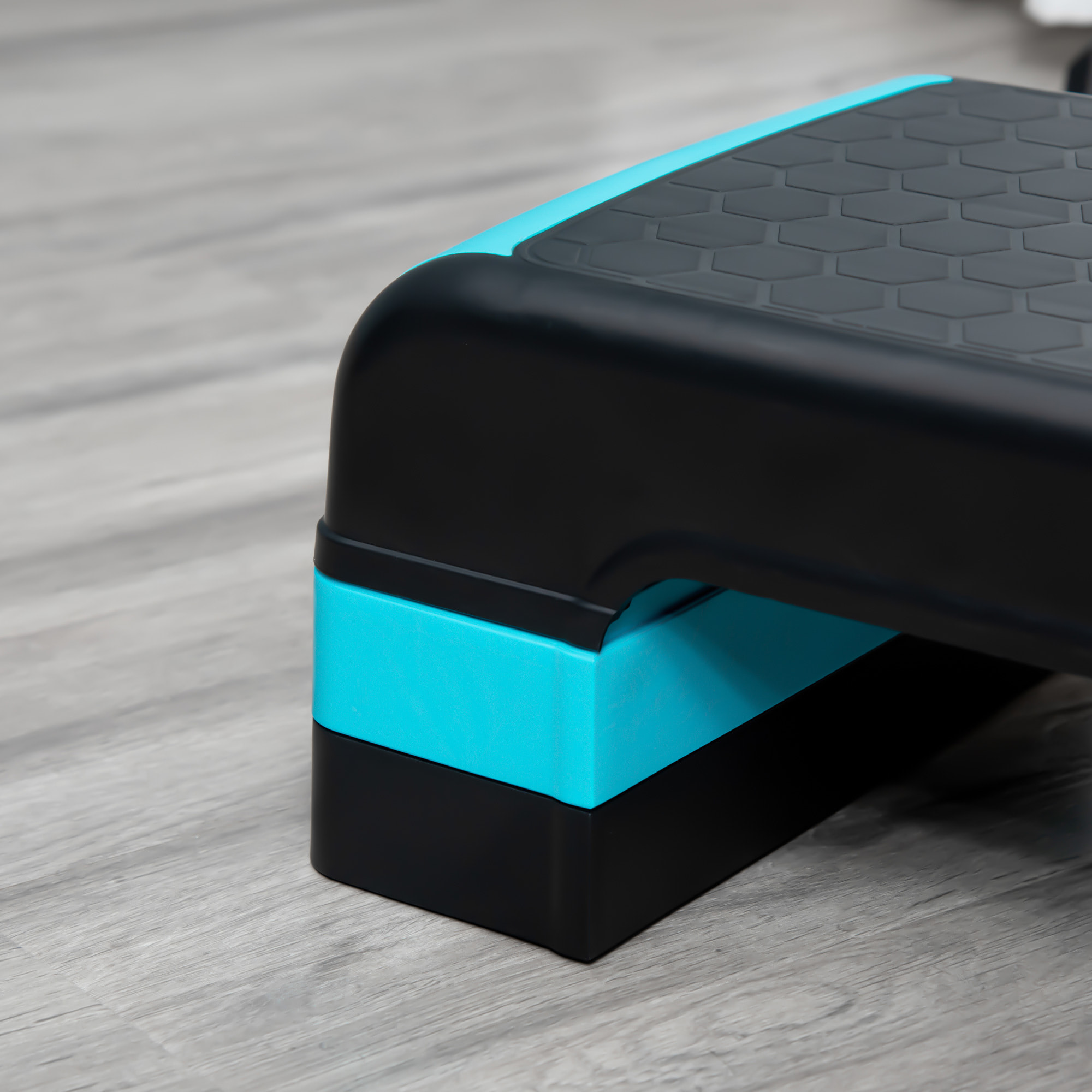 Step de Aeróbic Plataforma Step para Fitness Stepper Antideslizante con Altura Ajustable de 10/15/20 cm Tabla de Ejercicio en Casa Gimnasio Oficina Carga 150 kg 78x28x20 cm Azul y Negro