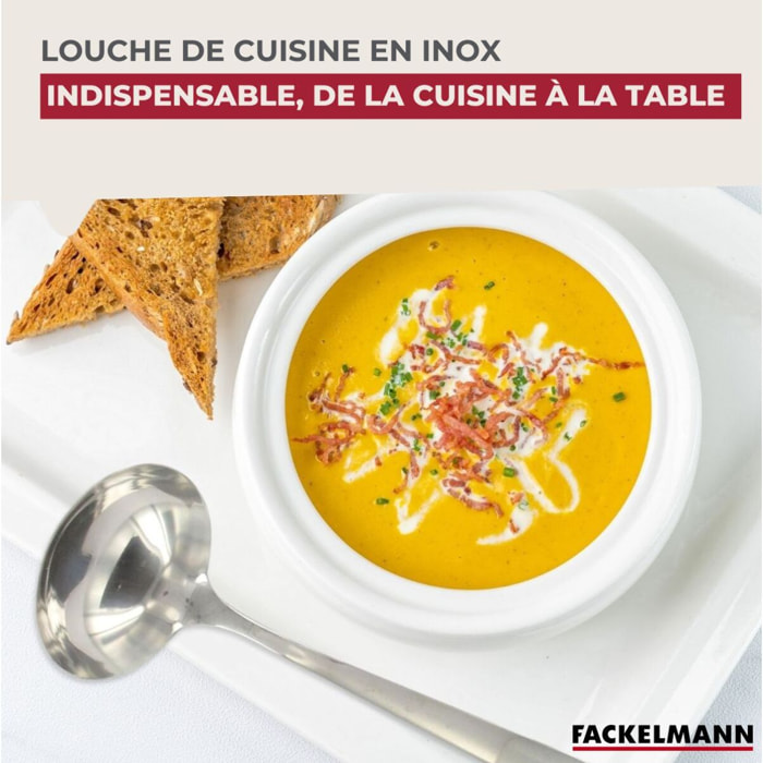 Ensemble de 2 Louches de cuisine inox 28 cm Fackelmann Oxford
