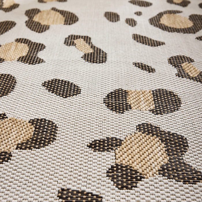 SAVANNA - Tapis intérieur/extérieur motif léopard crème