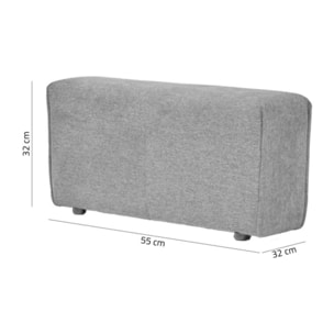 Accoudoir en tissu gris pour canapé modulable - FINN