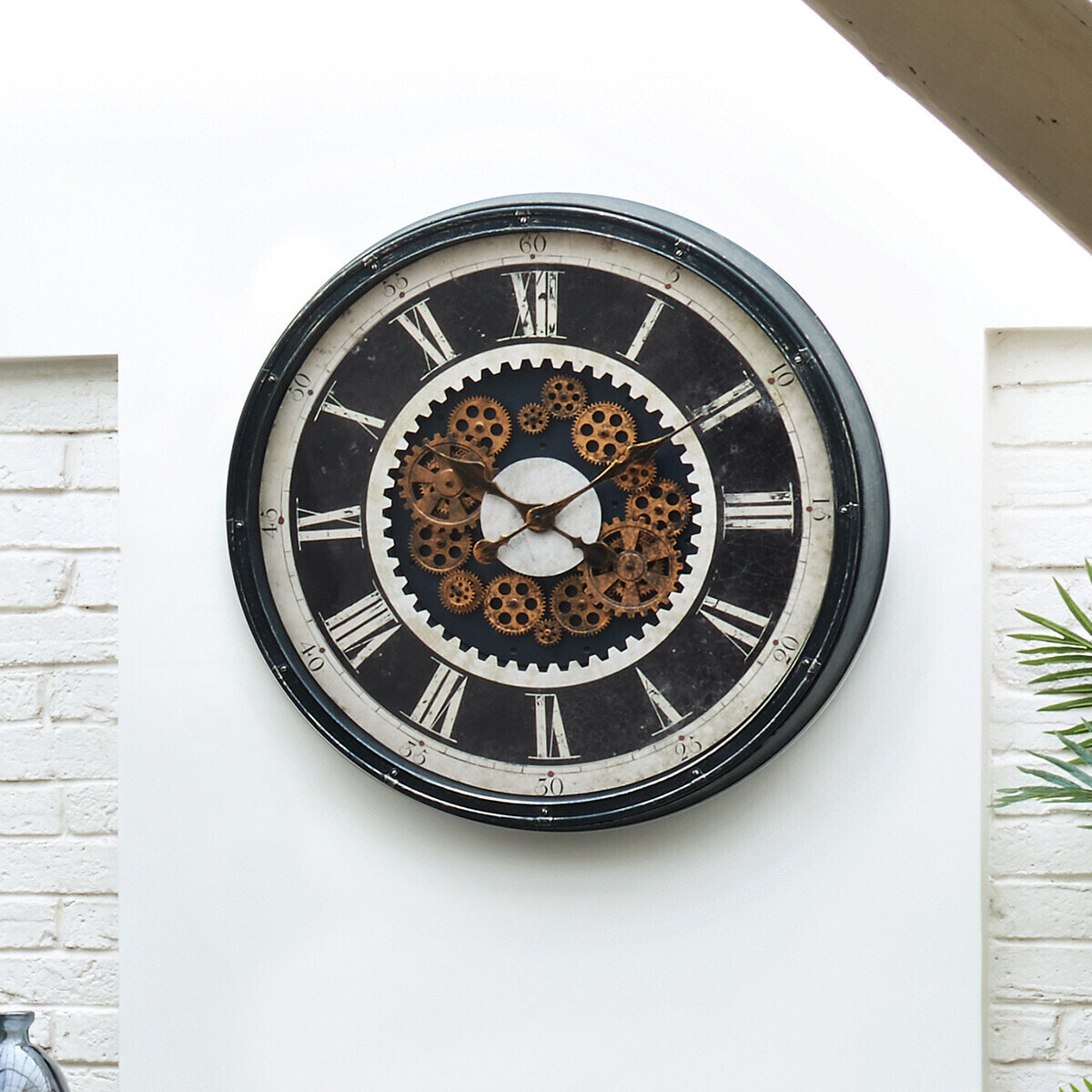 Horloge "Charly" noire D76 cm