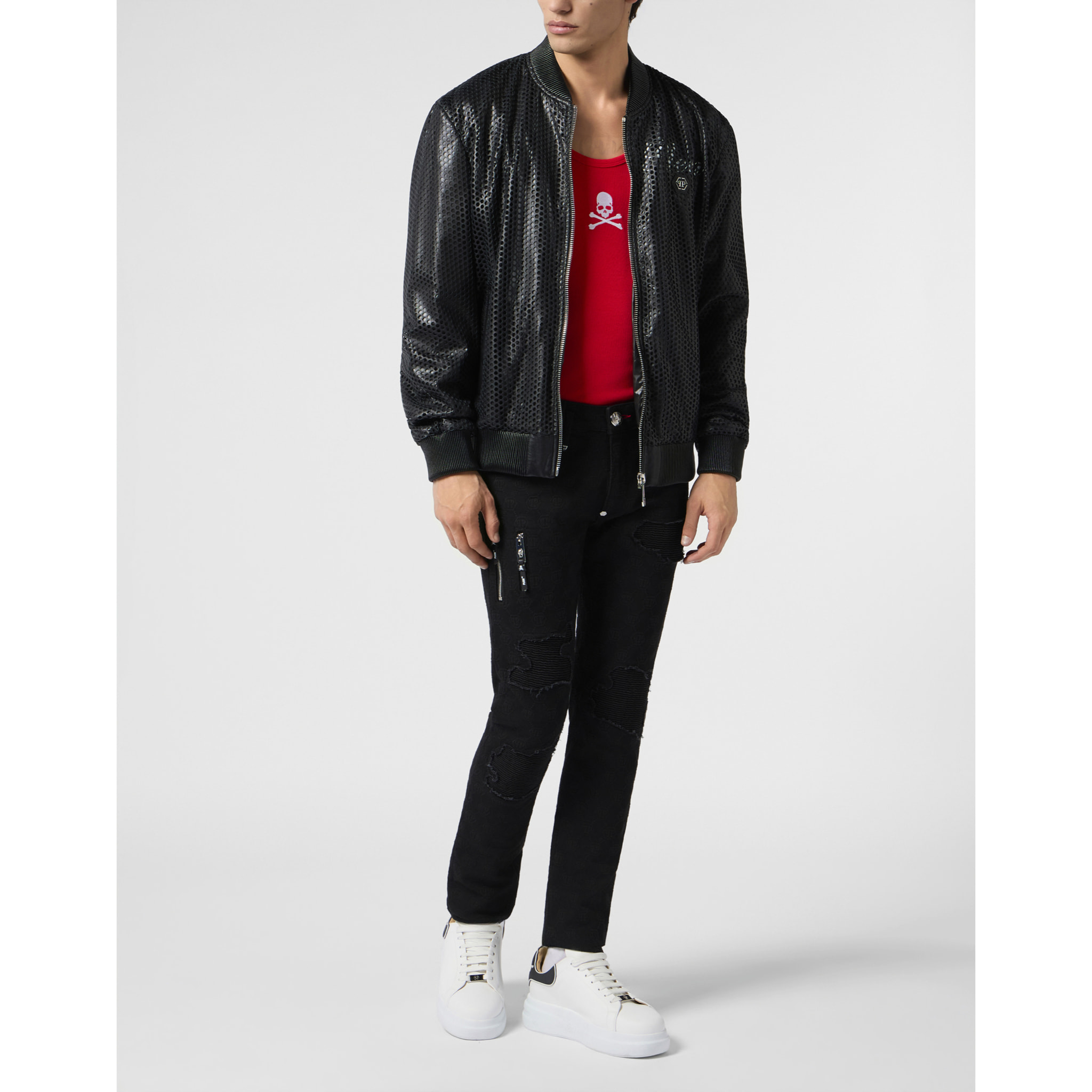 PHILIPP PLEIN Rockstar Fit Jeans Embroidery Monogram