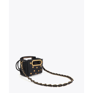 Borsa a tracolla con borchie testurizzate