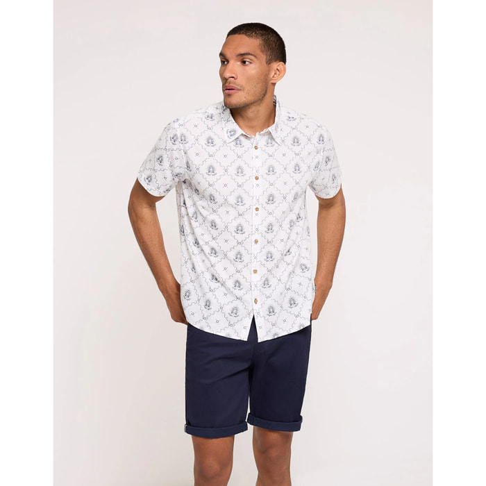 Camisa Manga Corta Beige - Naipes