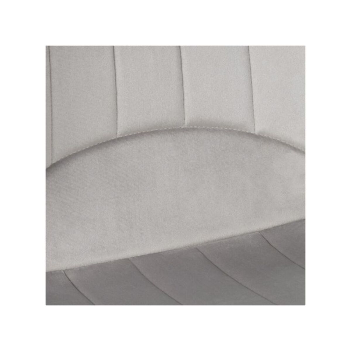 Chaise rembourrée en velours & pieds métal - FAUSTINE