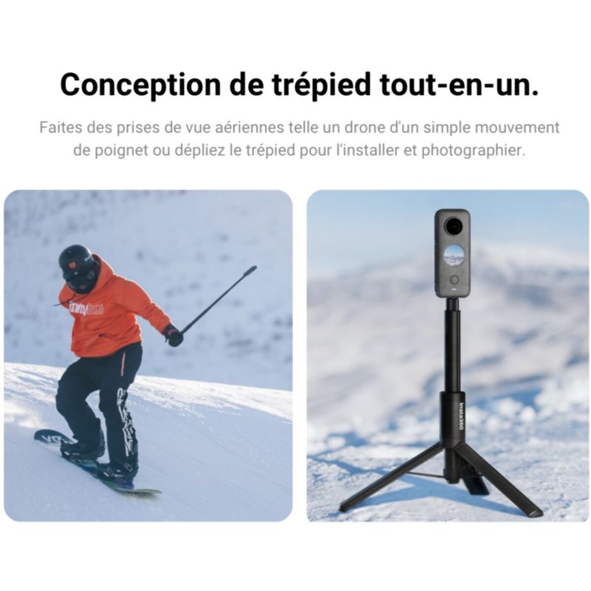 Perche INSTA360 Insta360 Invisible Selfie Stick + Tripod