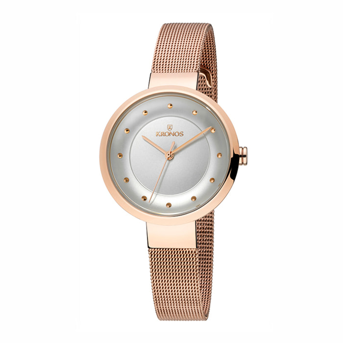 Reloj Kronos 977.43.19 Mujer Analogico Cuarzo con Correa de Acero inoxidable
