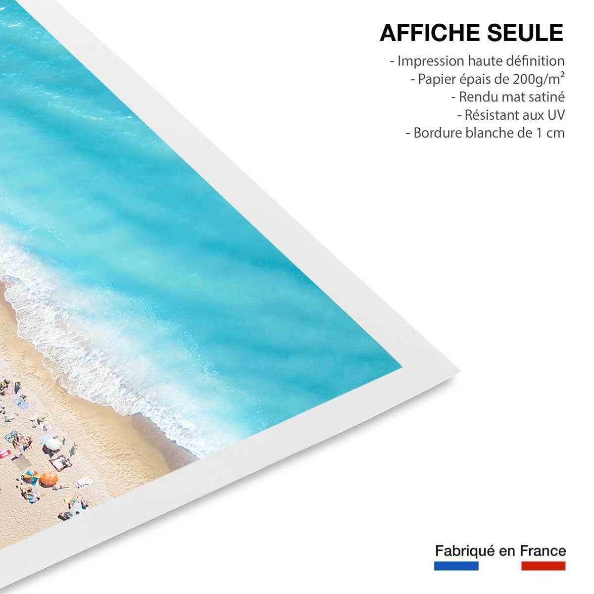 Affiche plage beach lovers for ever Affiche seule