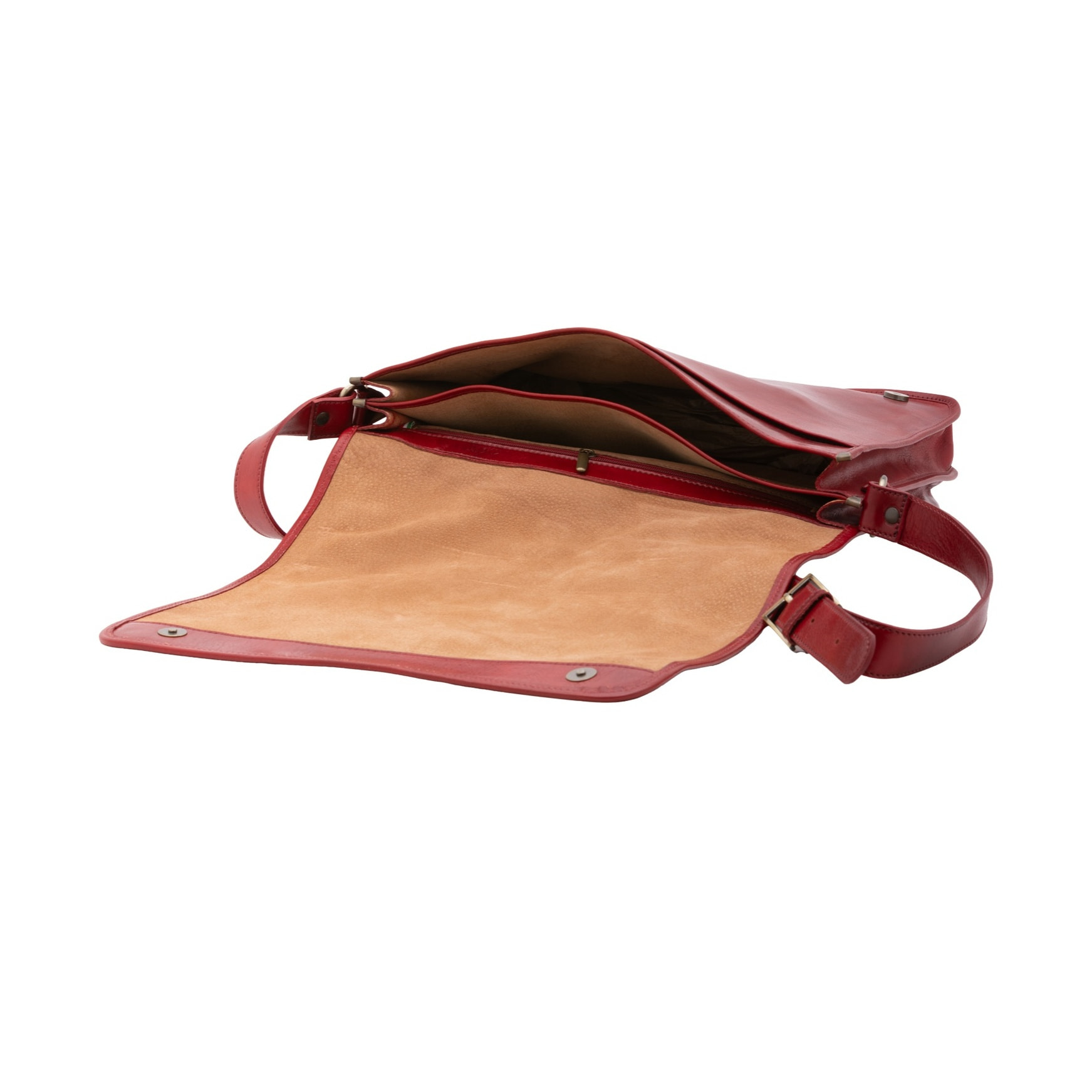 Borsa a tracolla uomo in vera pelle - Modello False - Made in Italy - 30.0 x 38.0 x 12.0 cm