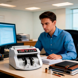 Conta Banconote Professionale Con Display LED E Rilevatore Banconote False UV/MG 1000 Banconote Al Min Display Esterno Remoto