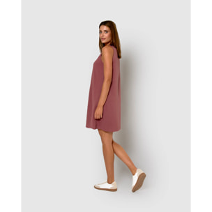 Vestido corto tirantes bambula liso