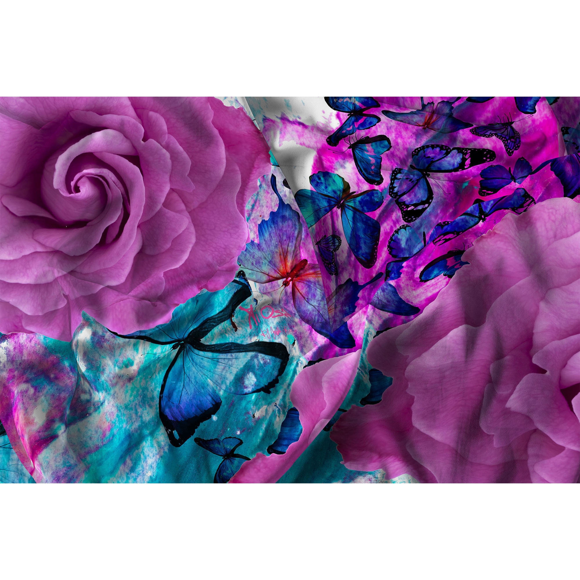 PARURE COPRIPIUMINIO KIOSA Stampa Digitale, 100% cotone Made in Italy - MATRIMONIALE