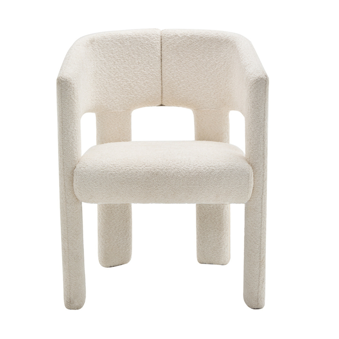 Gaspard - fauteuil - en tissu bouclette - Beige