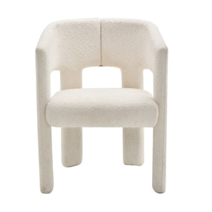 Gaspard - fauteuil - en tissu bouclette - Beige