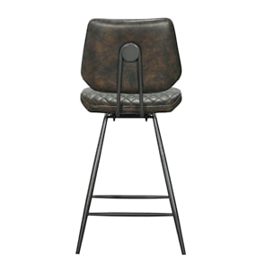 Chaise de bar marron style industriel SALERNE