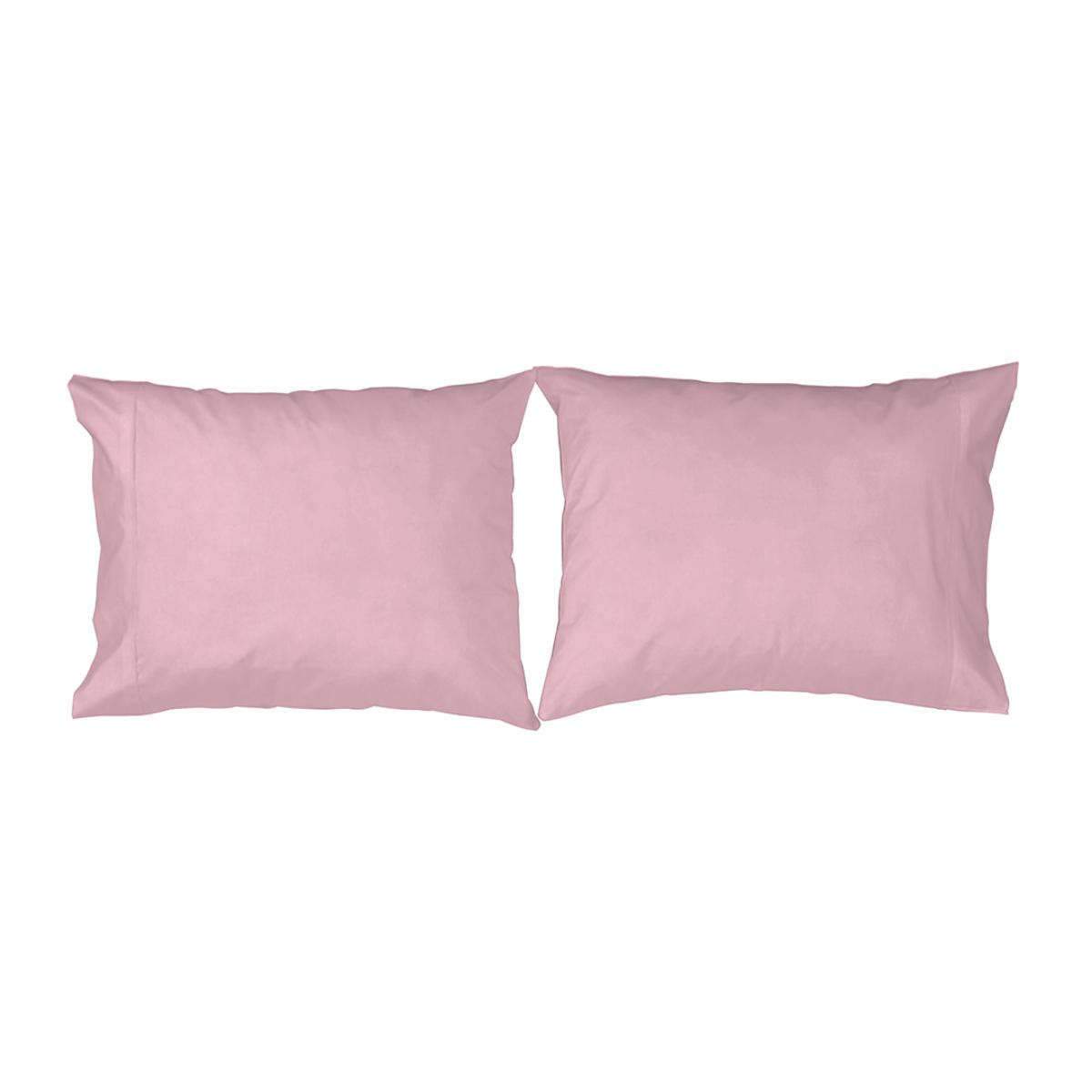 2 taies d'oreiller CASUAL en coton - rose