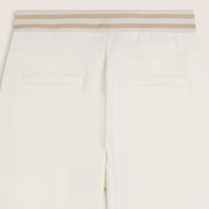 Pantalone donna wide leg in felpa garzata