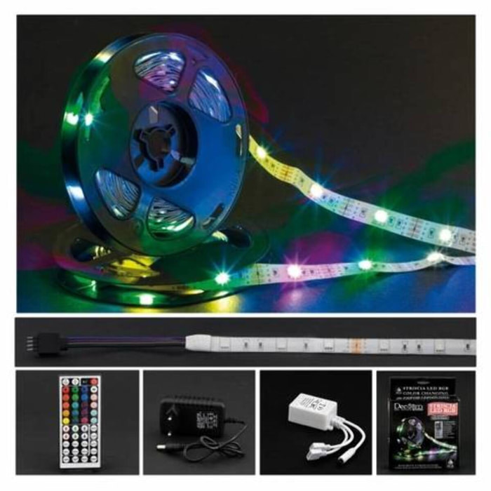 STRIP 60 LED RGB 2MT Con Telecomando x Interno