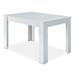 Mesa de comedor extensible Kendra 140 Blanco Artik (Blanco Mate)