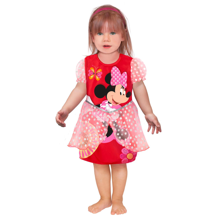 Vestito Costume Disney Baby Minnie Topolina Rosso Rosa Bambina