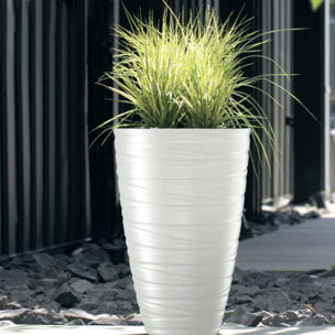 Maceta con deposito 32l maze de plastico en color gris piedra 37,5 (largo) x 37,5 (ancho) x 41,9 (alto) cm