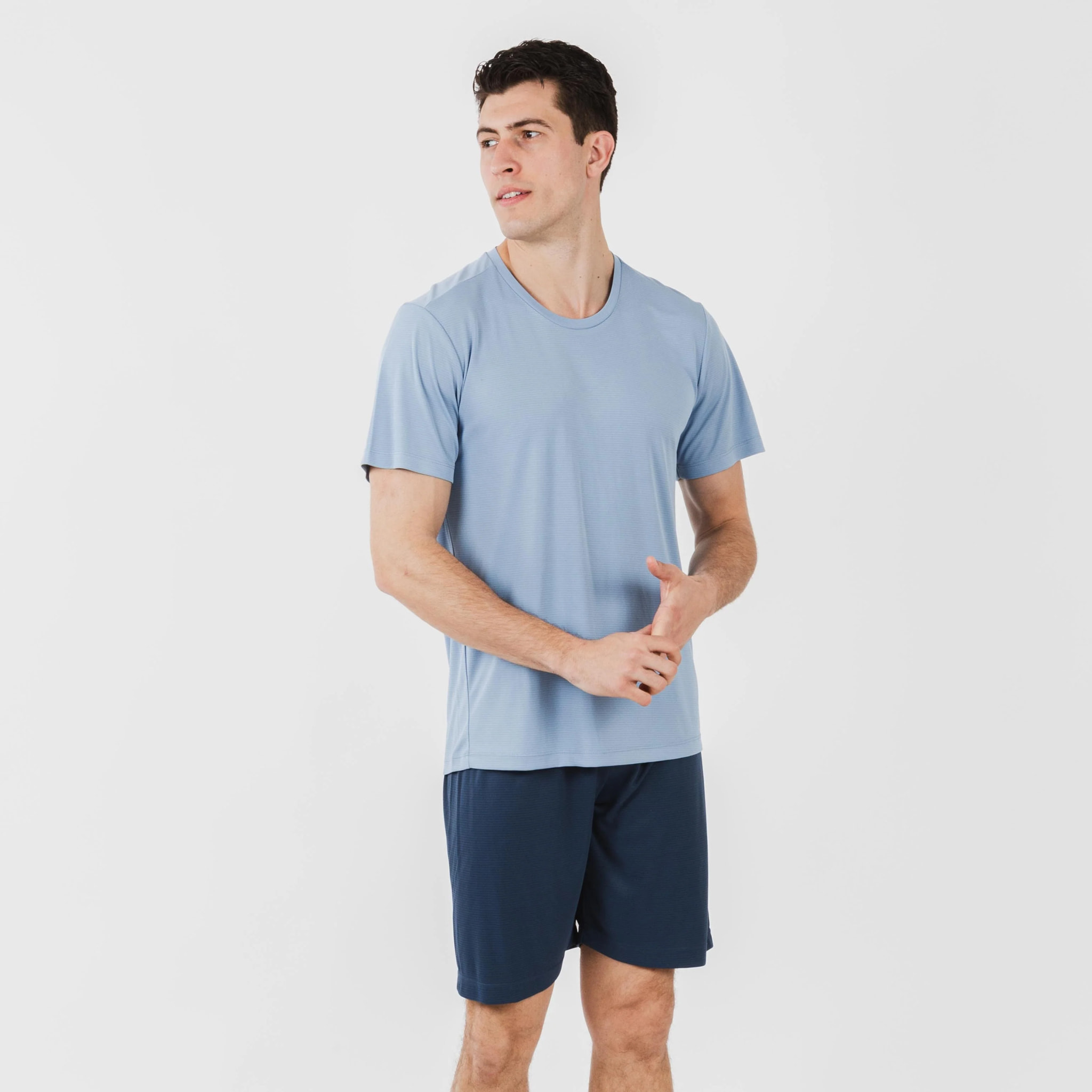 Conjunto deportivo corto tecnico hombre indigo marino