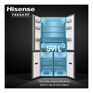 Réfrigérateur multi portes HISENSE RQ768N4GBE freshfit