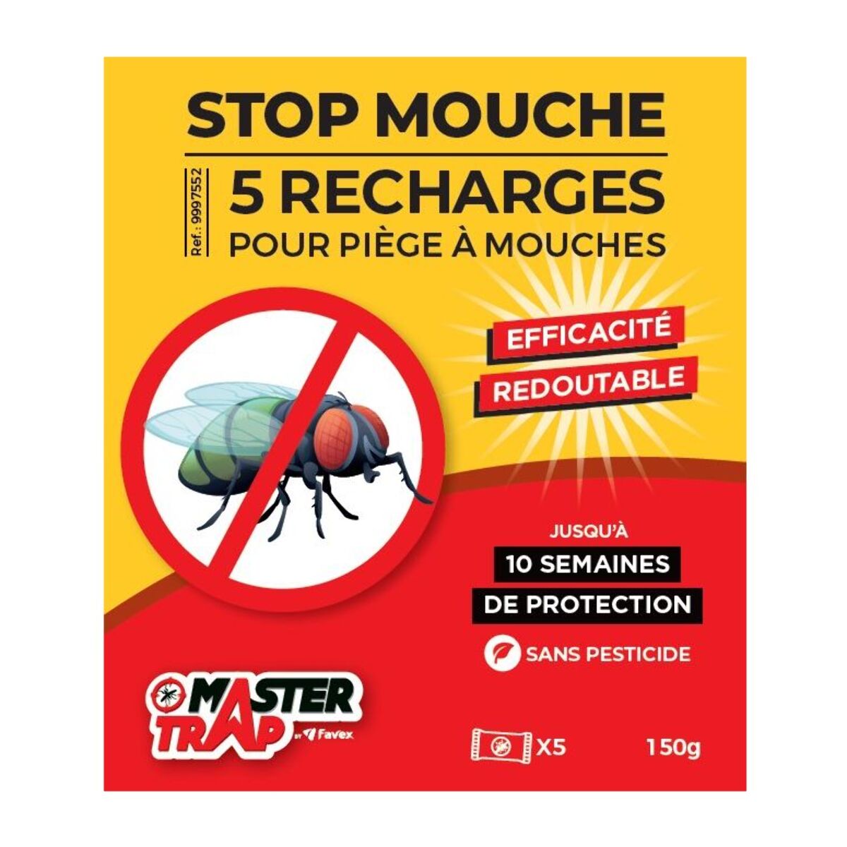 Tueurs insectes MASTER TRAP stop mouches x5