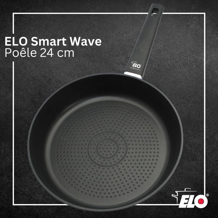Poêle 24 cm antiadhésive sans PFAS Elo Smart Wave
