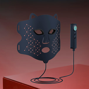 Maschera facciale per trattamento a luce LED, ringiovanitore fotonico della pelle a infrarossi. Con 4 modalità d'uso.