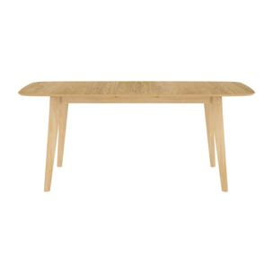 Table rectangulaire 4/6 personnes extensible en bois clair 150/180 cm - Oman