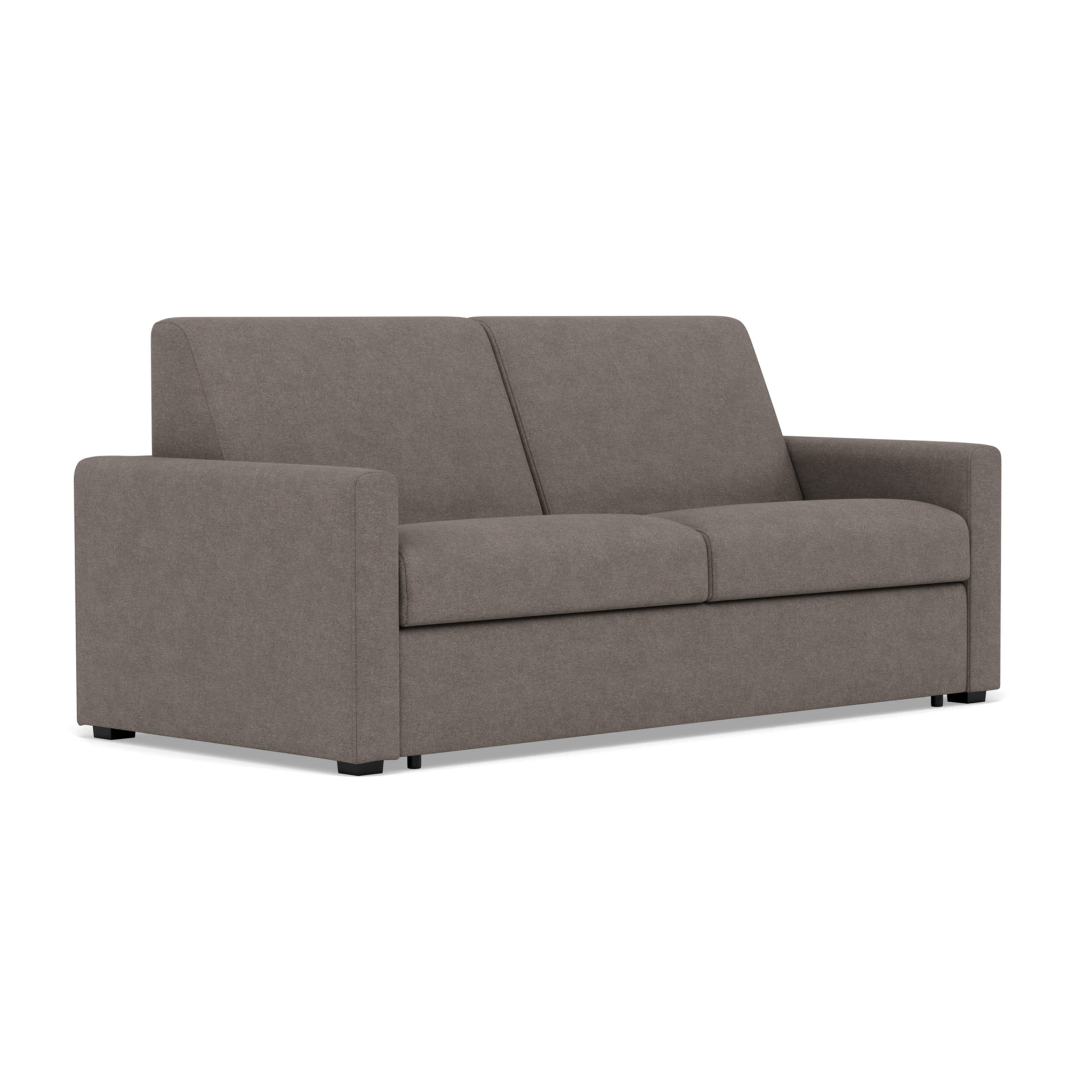Julia - canapé 3 places convertible couchage quotidien matelas 18 cm en tissu - Gris